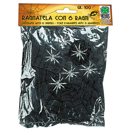 Spider Web with Spiders (Black), 100 g