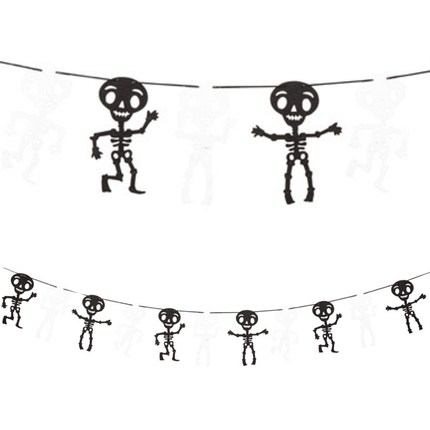 Felt Garland - Skeletons, 300 cm