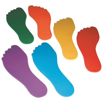 Non-Slip Floor Markers - Feet, 6 pcs