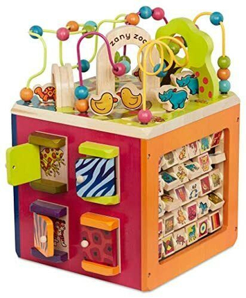 Wooden Activity Cube - Zany Zoo