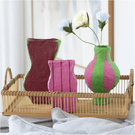 Paper Pulp Sculpting Kit - Vases, 3 pcs