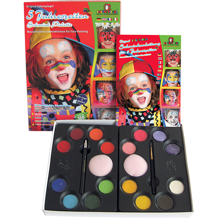 Face Paint - Palette with 16 Colours & Ideas