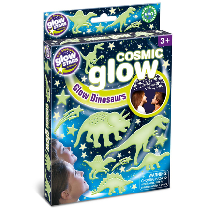 Glow in the Dark - Dinosaurs and Stars, 12 pcs