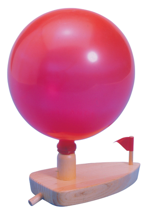 Wooden Balloon Powered Boat