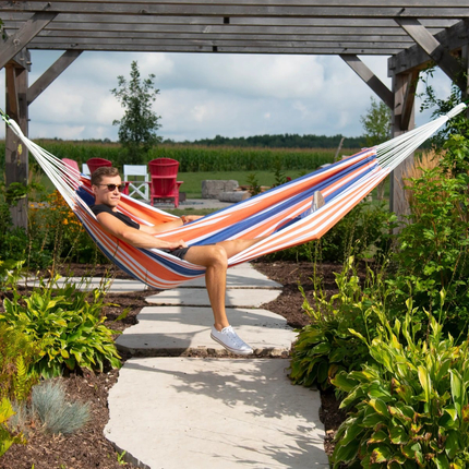 Double Hammock (Cotton) - Orange Punch