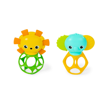 Oball - Soother Pals Teething Rings, 2 pcs