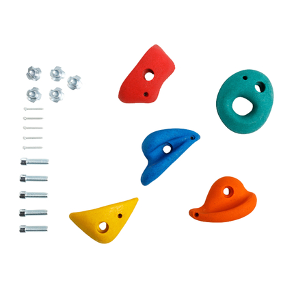 Climbing Holds Medium w. Screws - Colours, 5 pcs