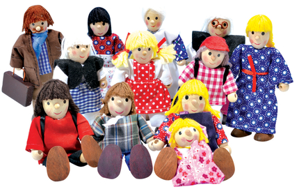 Dolls 12.5 cm - A: Family of 12