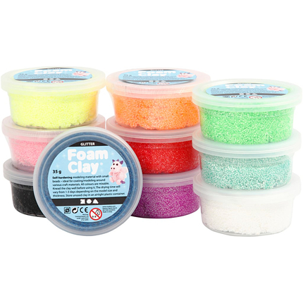 Foam Clay 10x35 gr - Glitter