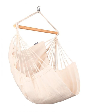 Single Organic Cotton Hammock Chair - Latte