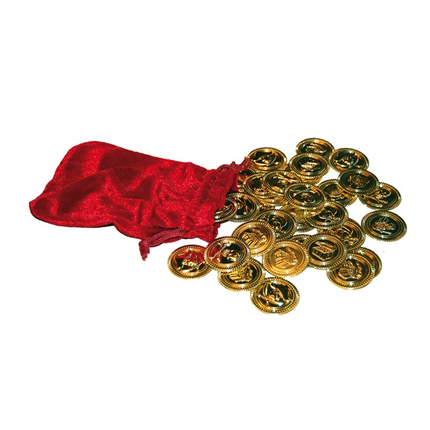 Plastic Pirate Coins, 36 pcs