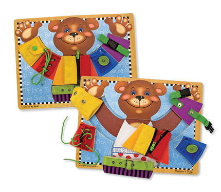 Basic Skills Puzzle Board - Dress the Bear
