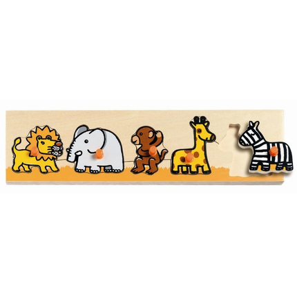 Knob Puzzle with 5 Pieces - Savanna