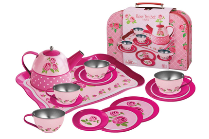 Play Kitchen Accs. - Tin Tea Set, 15 pcs