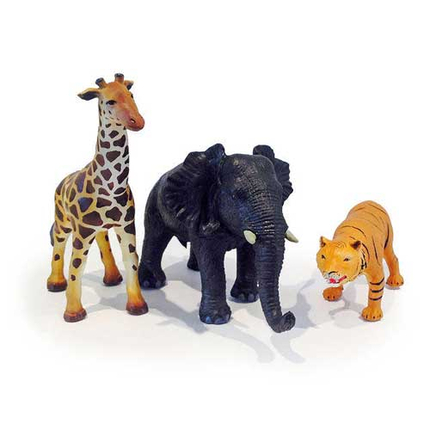 Animals 100% Natural Rubber - Jungle Animals 3 pcs