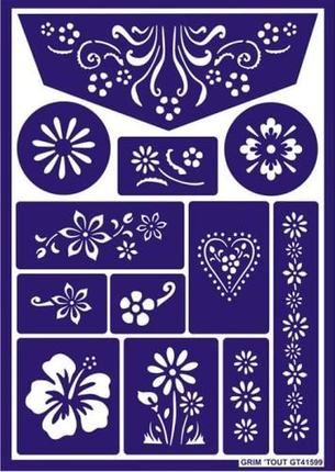 Face Paint Stencils - Flowers