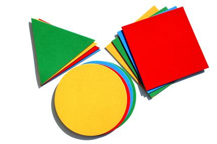 Rubber-Backed Geometric Shapes/Gym Markers, 12 pcs