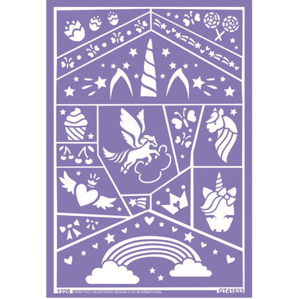 Face Paint Stencils - Unicorn