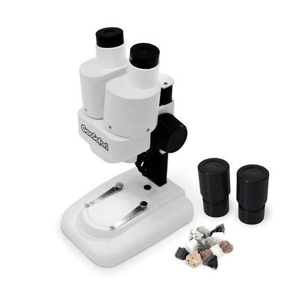 Stereo Microscope 10-20x incl. 12 Rock Samples