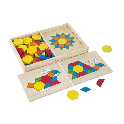 Pattern Blocks and Boards - Match Shapes & Colours