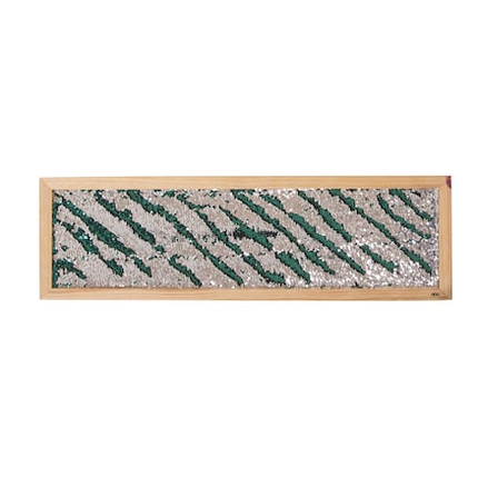 Mark Making Sequin Long Board - Silver/Green, 1 pc