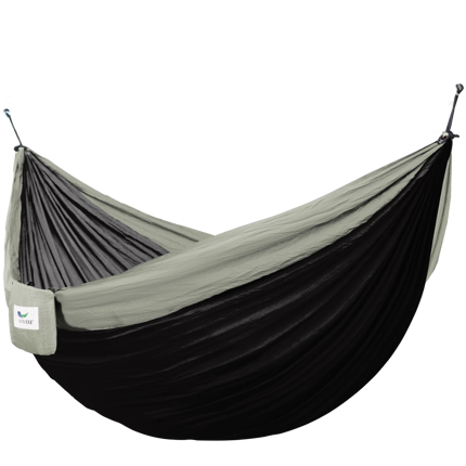 Double Portable Hammock (Nylon) - Black