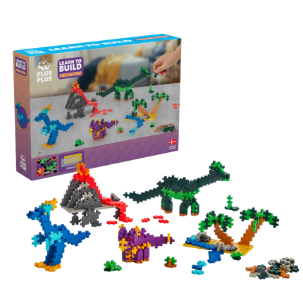 Plus-Plus - Learn to Build Dinosaurs, 600 pcs