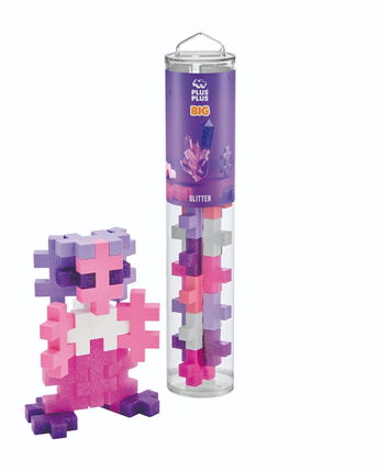 Plus-Plus BIG - Glitter, Tube with 15 pcs