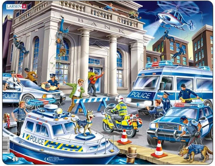 Larsen Puzzle - Police Operation, 43 pcs