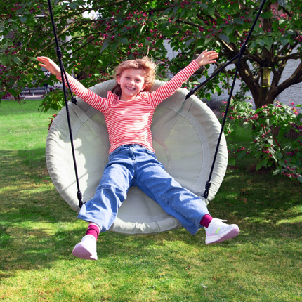 Sensory Saucer Swing Ø100 cm - Sage (Black Rope)