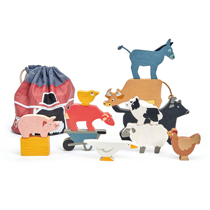 Stacking Game - Farm Animals, 12 pcs