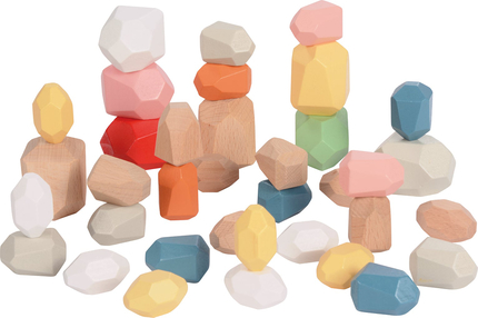 Wooden Stacking Stones, 36 pcs
