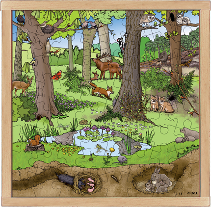 Wooden Puzzle - Spring, 64 pcs