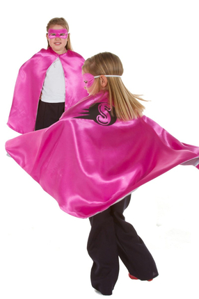 Reversible Cape - Pink/Silver Superhero, 3-7 yrs