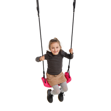 Plastic Swing - Pink (Black Rope)