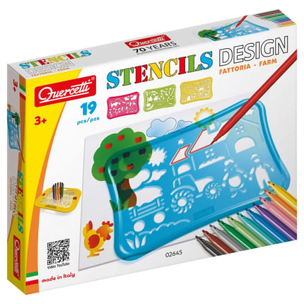 Drawing Stencils incl. Markers - Farm