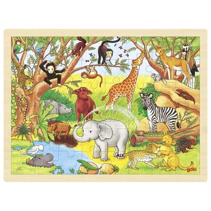 Framed Puzzle - African Savanna Animals, 48 pcs