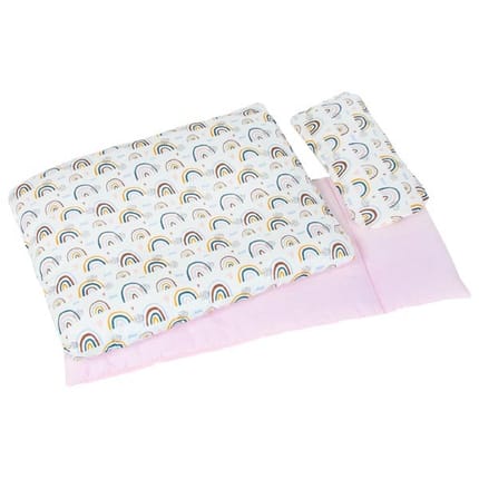 Doll Bedding Set - Rainbow, 40 cm