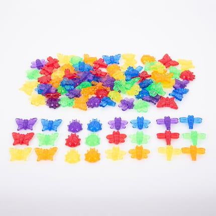 Translucent Colour Bugs, 96 pcs