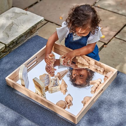 Wooden Mirror Tray - Large