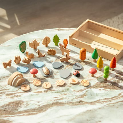 Woodland Trail Wooden Forest Play Set, 37 pcs