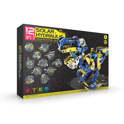 12-in-1 Solar/Hydraulic Construction Kit, 230 pcs