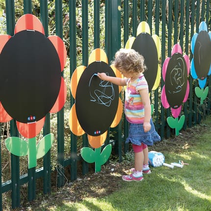 Outdoor Chalkboards - Flowers, 5 pcs