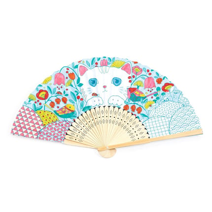 DIY Kit - Paint Your Own Folding Fan, Cat