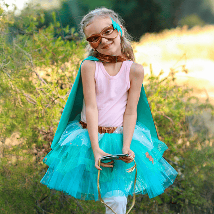 Superheroine Costume - Blue, Size 4-6 yrs