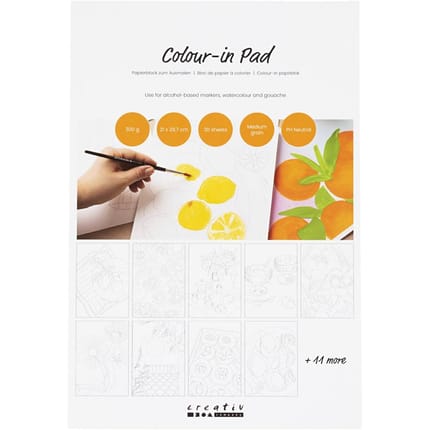 Colouring Pad, 20 Sheets