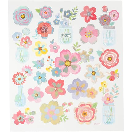 Stickers - Spring Flowers, 1 Sheet