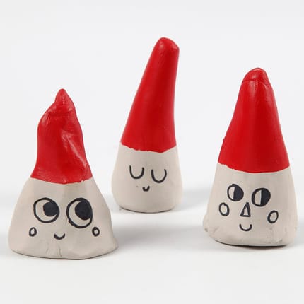 DIY Christmas Elves of Self-Hardening Clay