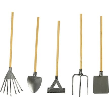 Miniature Garden Tools, 5 pcs