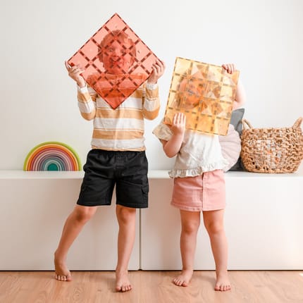 CONNETIX | Baseplates, Lemon & Peach, 2 pcs